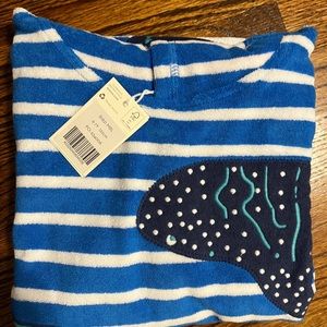 NWT Mini Boden shark toweling hoodie